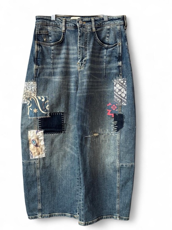 Pilcro Denim - Pilcro Barrel Patchwork Jeans